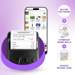 3" Inch Portable Thermal Receipt Printer POS Billing Printer